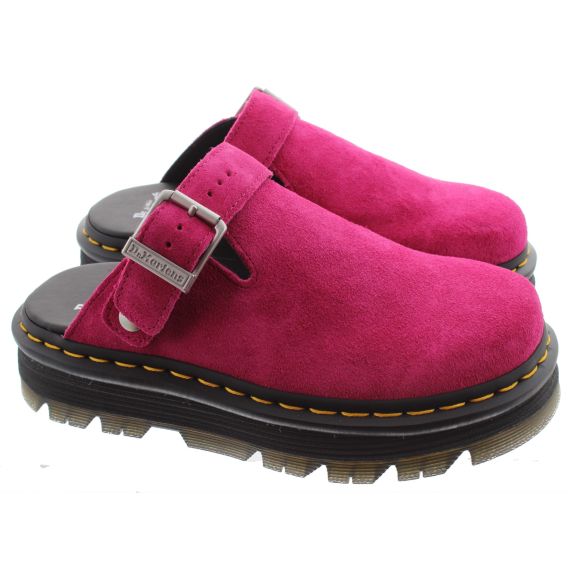 DR MARTENS Ladies Zebzag Mules In Fuschia Pink
