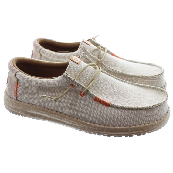 HEY_DUDE Mens Wally Coastline Jute In Beige