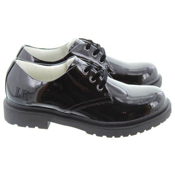 LELLI KELLY Girls LK8654 Elaine Lace Shoes In Black Patent