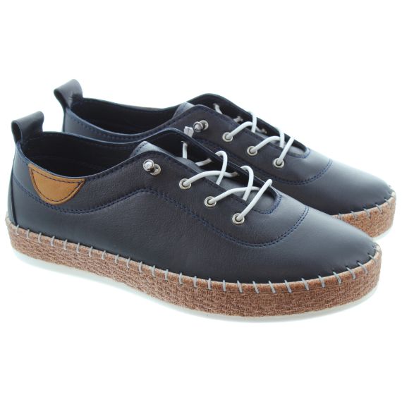 LUNAR Ladies Evie Elastic Pumps In Navy