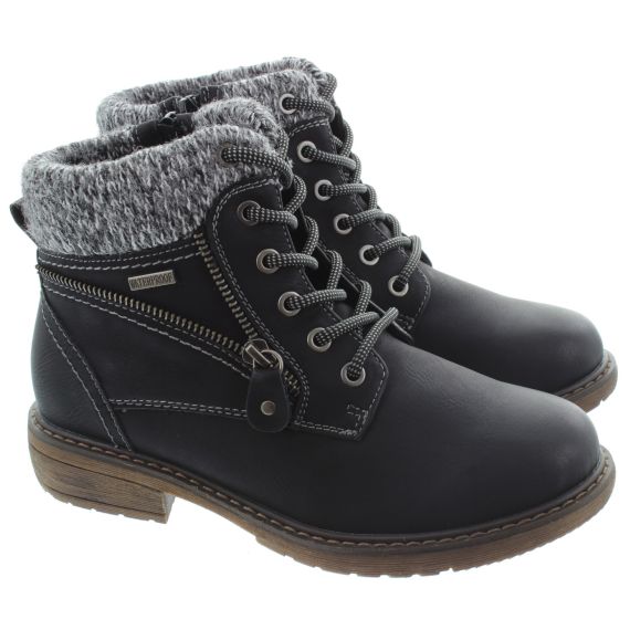 LUNAR Ladies GLB090 Benson Waterproof Boots In Black