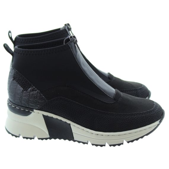 RIEKER Ladies N6352 Wedge Ankle In Black