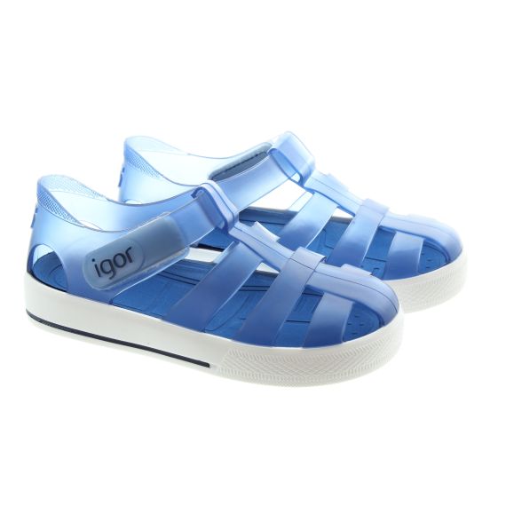 IGOR Kids Star Brillo Sandals In Dark Navy