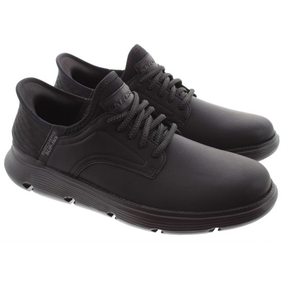 SKECHERS Mens 205046 Garza Gervin Slip Ins Shoes In Black 
