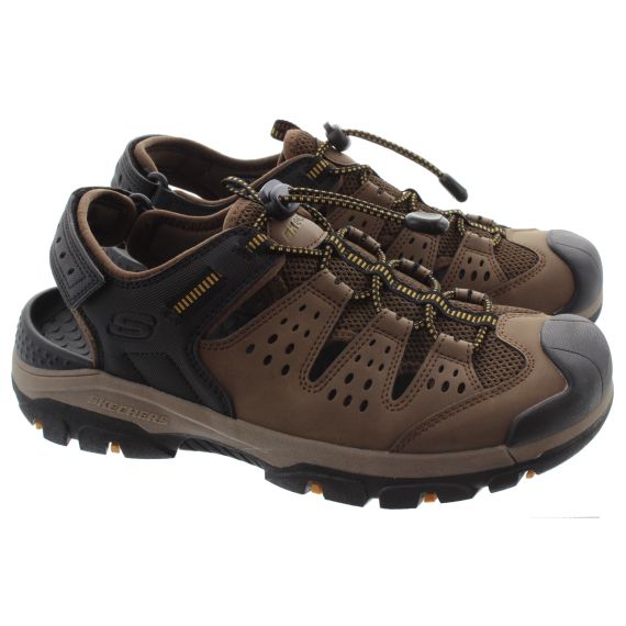 SKECHERS Mens 205113 Menard Sandals In Brown and Black 