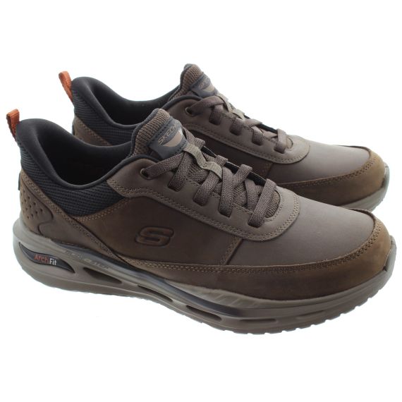 SKECHERS Mens 210981 Arch Fit Slip In Orvan Moxley Trainers In Cocoa