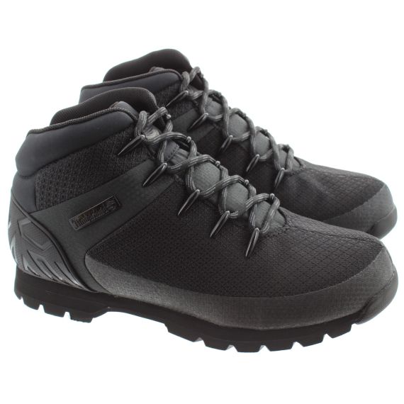 TIMBERLAND Mens Euro Sprint Waterproof Lace Boots In Black 