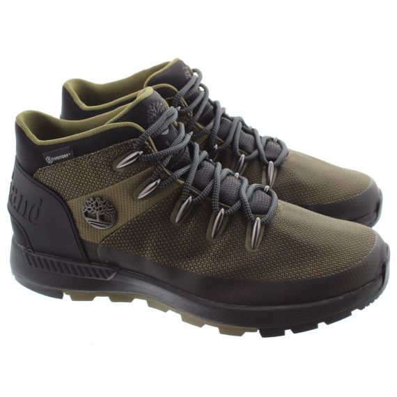 TIMBERLAND Mens Sprint Trekker Waterproof Boots In Olive 