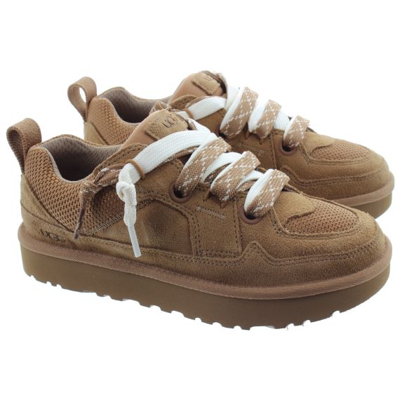 UGG Ladies Lo Lowmel Trainers In Chestnut 