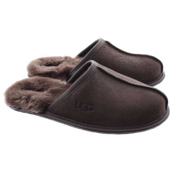 UGG Mens Scuff Distressed Slippers In Dusted Cocoa