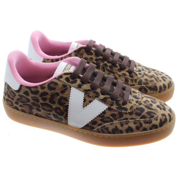 VICTORIA Ladies Berlin 2 Leather Sneakers In Leopard 