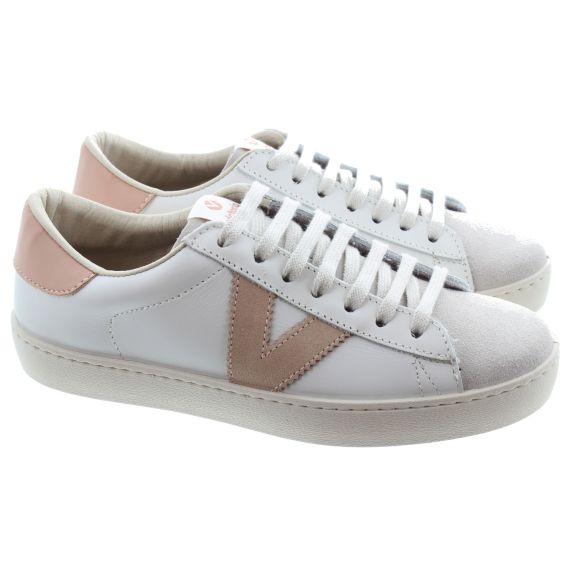 VICTORIA Ladies Berlin Leather Sneakers In Cuarzo