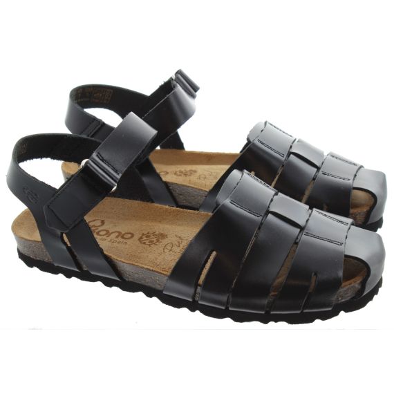 YOKONO Ladies Villa 256 Full Toe Sandals In Black